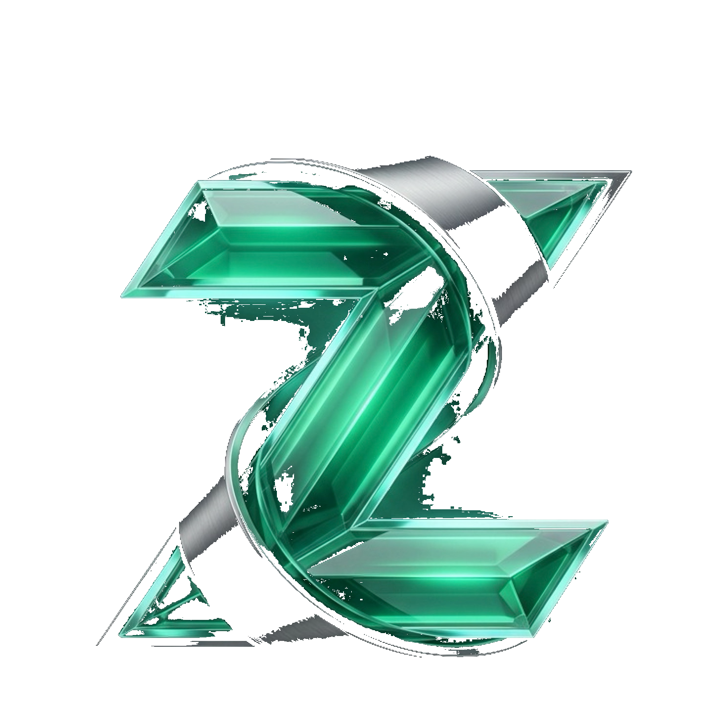 ZetaBooks 3D Emerald Monogram